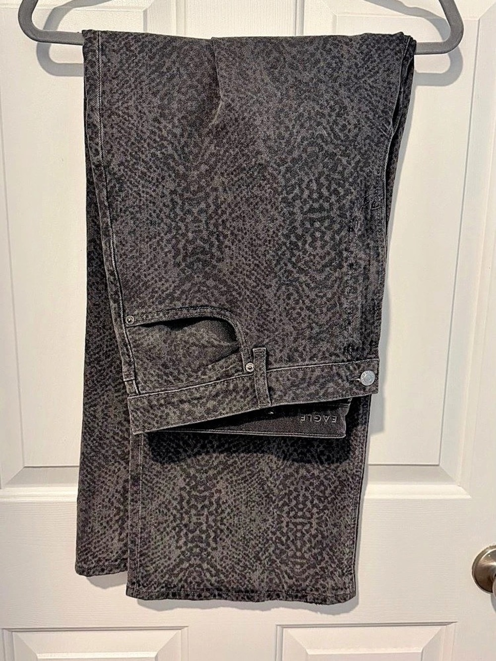American Eagle AE Stretch Snake Print High Waisted Stovepupe Jeans